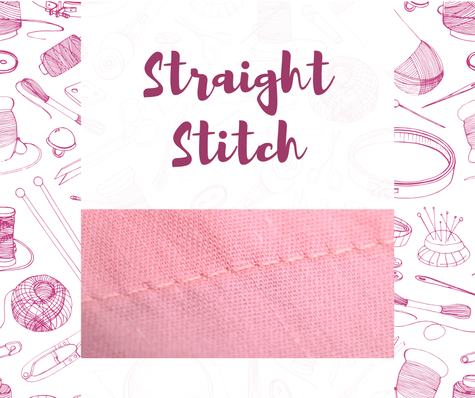 Image of sewing machine straight stitch